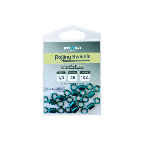 Rolling-Swivels-1.0-25-102 Power Rolling Swivels (Metallic Green)