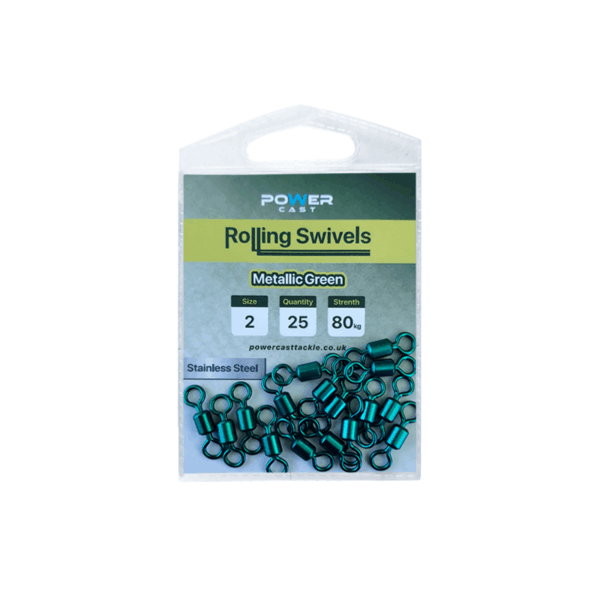 Rolling-Swivels-2-25-80 Power Rolling Swivels (Metallic Green)