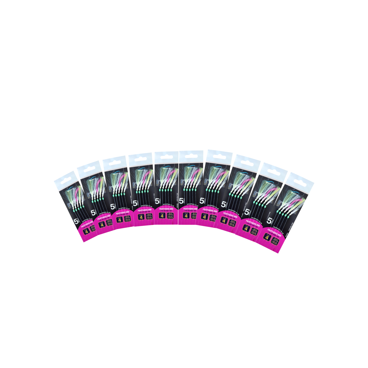 5 Hooks Feathers Rig